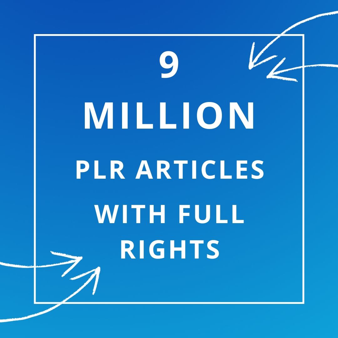 9 MILLION PLR MRR articles collection over 1000 niches
