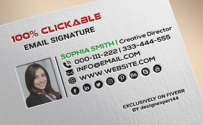 I will do clickable html email signature within 2hrs