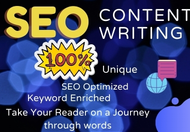 I will do professional SEO friendly Content Writing, Blog Writing, Article Writing