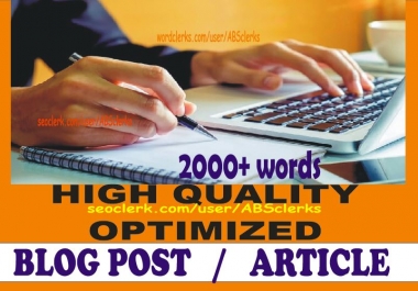 2000+ Quality Content / Article / Blog post writing- Professional
