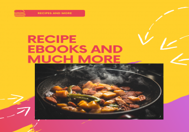 I will 1000 cooking ebooks,  articles and a special bonus