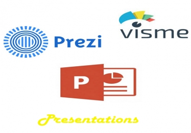 Design your MS Powerpoint, Prezi and Visme presentation