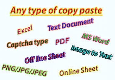 I will copy type pdfs,  scanned copies and images in word