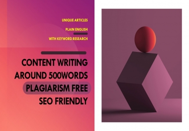 Optimized content writing for your relevant niche 500 words