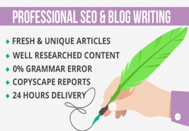 SEO Article Writing in 24 hours 1000+ words