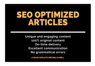 I Will Create 1000 plus words ARTICLE or BLOG Writing- SEO Optimized