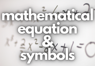 I will add mathematical eqautions and symbols on word & ppt