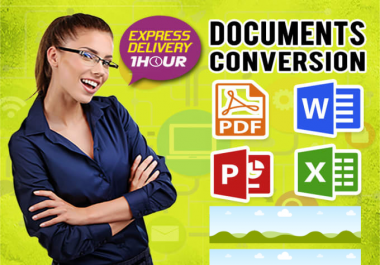 I will convert,  type,  reformat document in word,  excel,  powerpoint,  and PDF