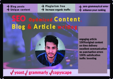 I will write unique content, blog post with attractive image