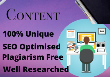 1000 words SEO Optimised Content Writing