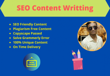 I will be your 1000 words content writer for your website content