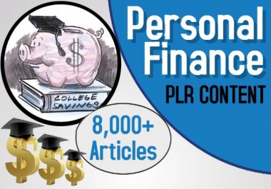 8000 Personal Finances PLR Articles bundle