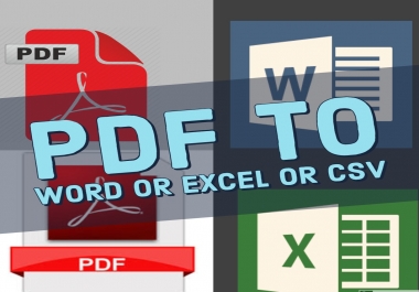 Convert Pdf To Excel Or Word Or CSV